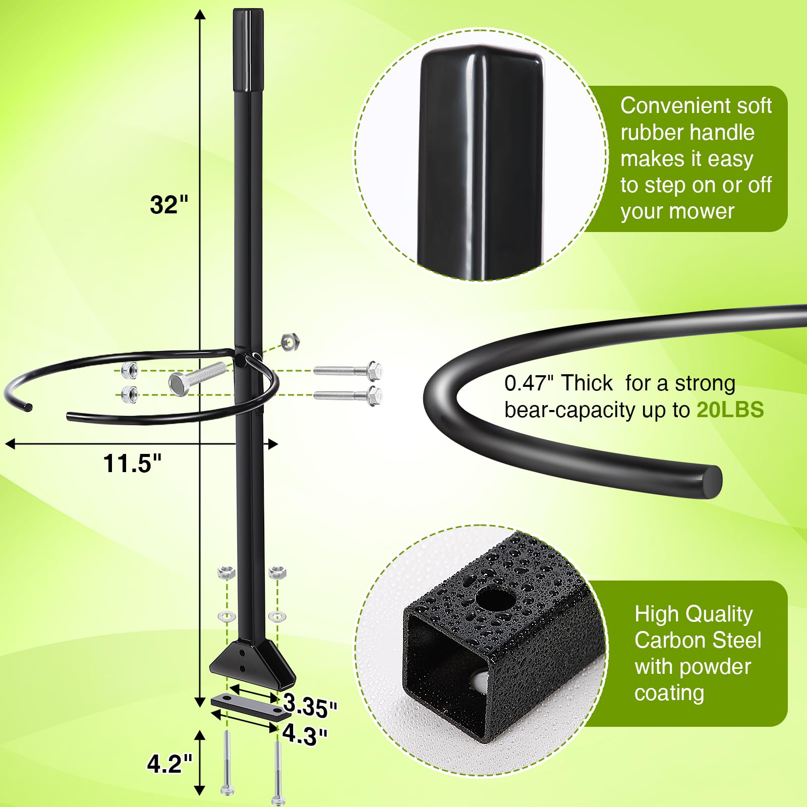 Saillong top hand grip detail making bucket removal comfortable and stable