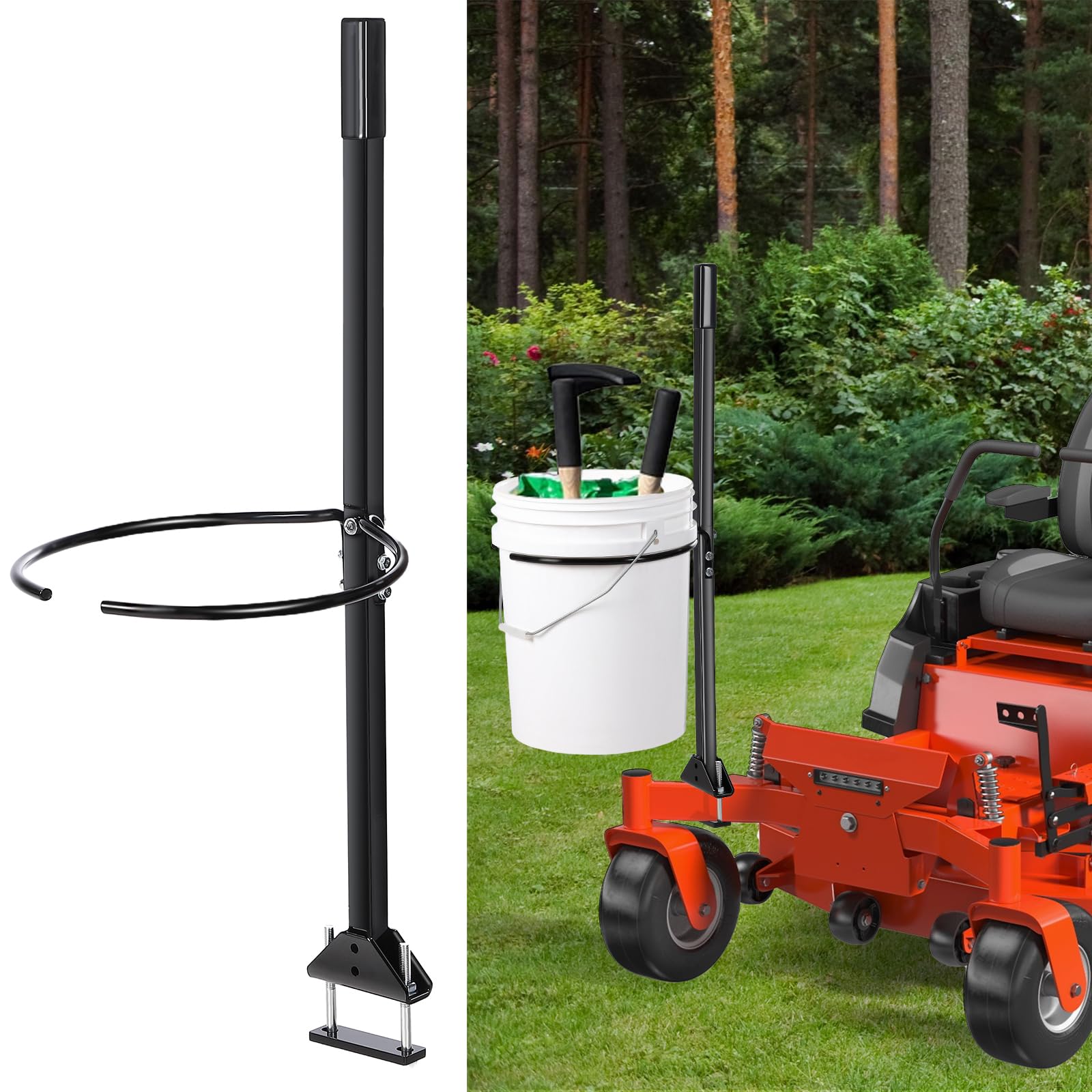 Saillong front mount bracket on zero turn mower showing secure fit and convenience