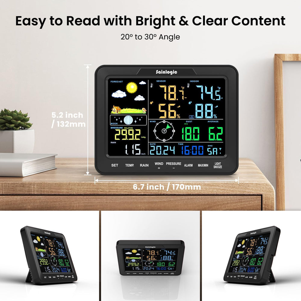 sainlogic outdoor sensor assembly with solar panel showing reliable power