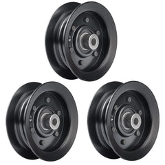 Saiyugty front view of 3-pack pulleys showing contents and compatibility benefiting quick identification