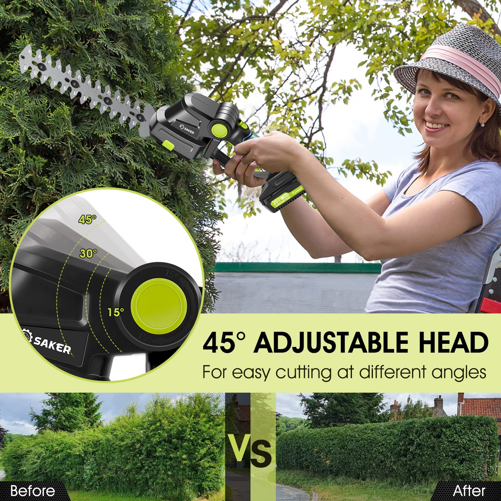 Saker battery and charger displayed with battery level indicator for reliable cordless runtime