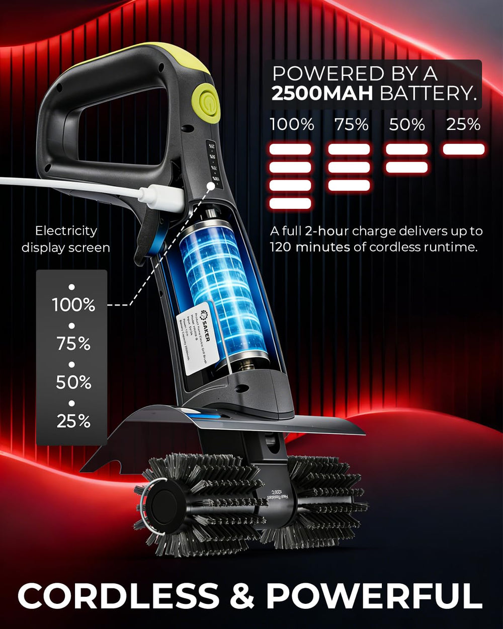 Saker complete accessory kit laid out for versatile cleaning stages