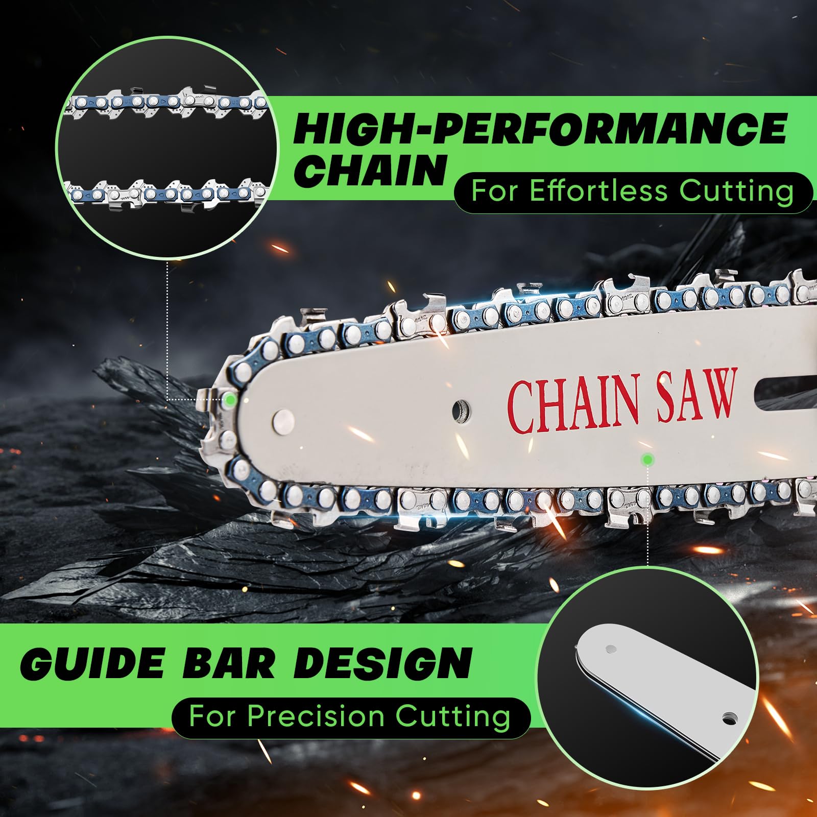 Saker chainsaw held in hand demonstrating lightweight 2.5 lb control
