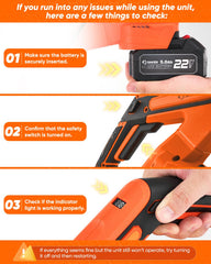 Saker soft-grip handle close-up offering comfortable control and reduced fatigue