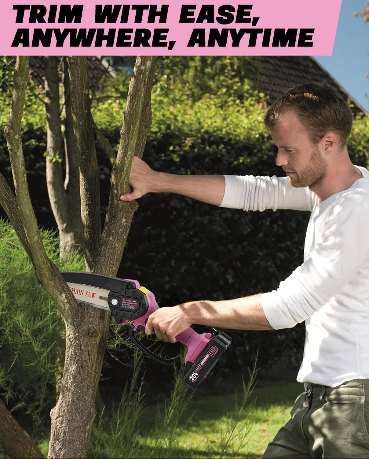 Saker mini chainsaw boxed with accessories showing ready-to-use convenience