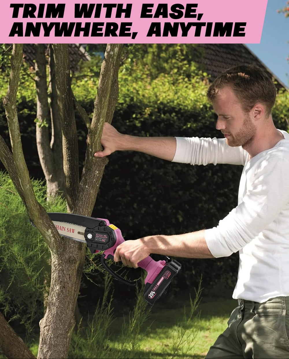 Saker mini chainsaw boxed with accessories showing ready-to-use convenience