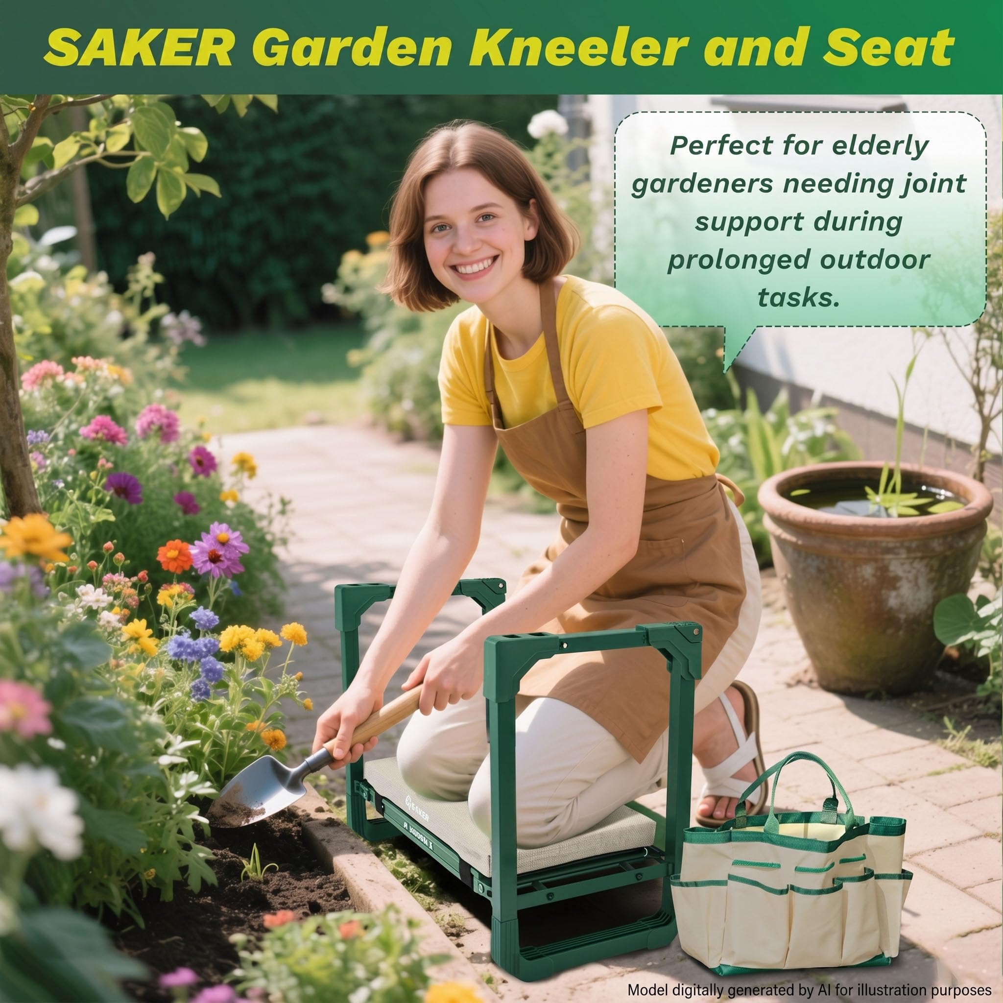 Saker non-slip rubber feet on patio providing secure traction