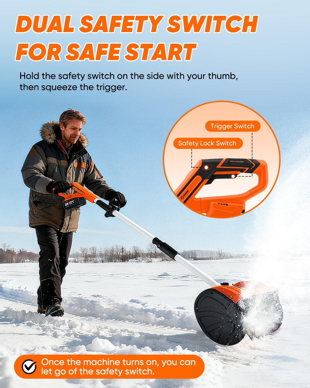 Saker boxed with accessories highlighting complete package with battery and charger