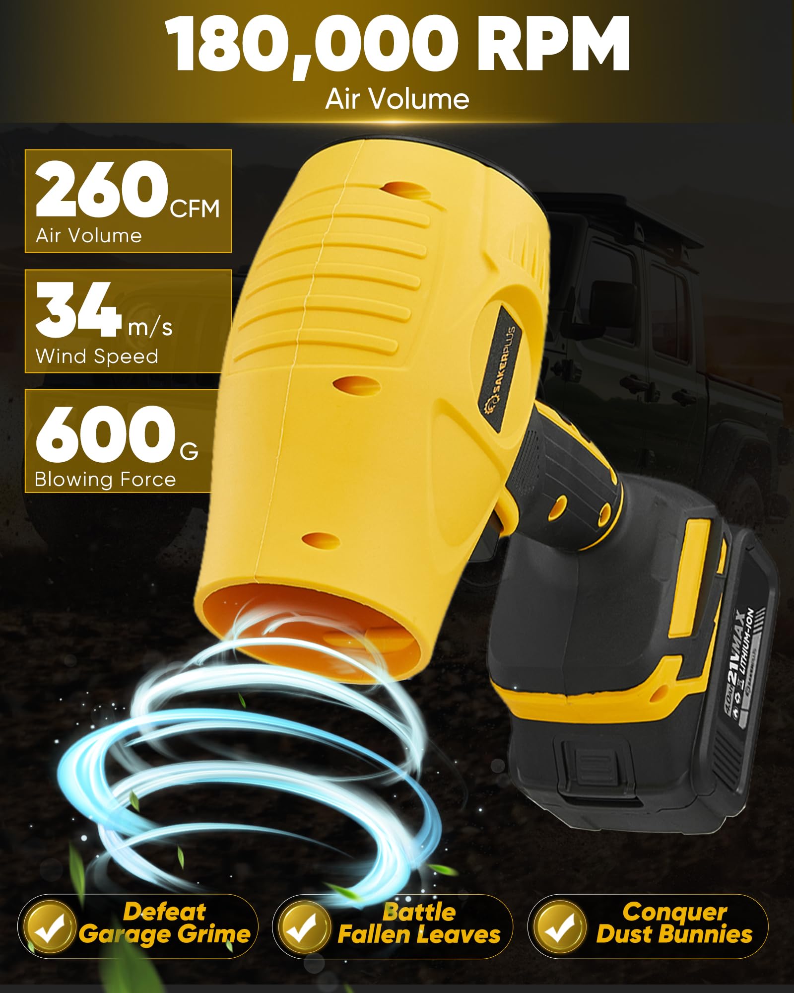 SakerPlus nozzle close-up highlighting airflow design for precise debris control