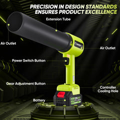 SakerPlus long nozzle detail highlighting focused airflow for tight spaces benefit