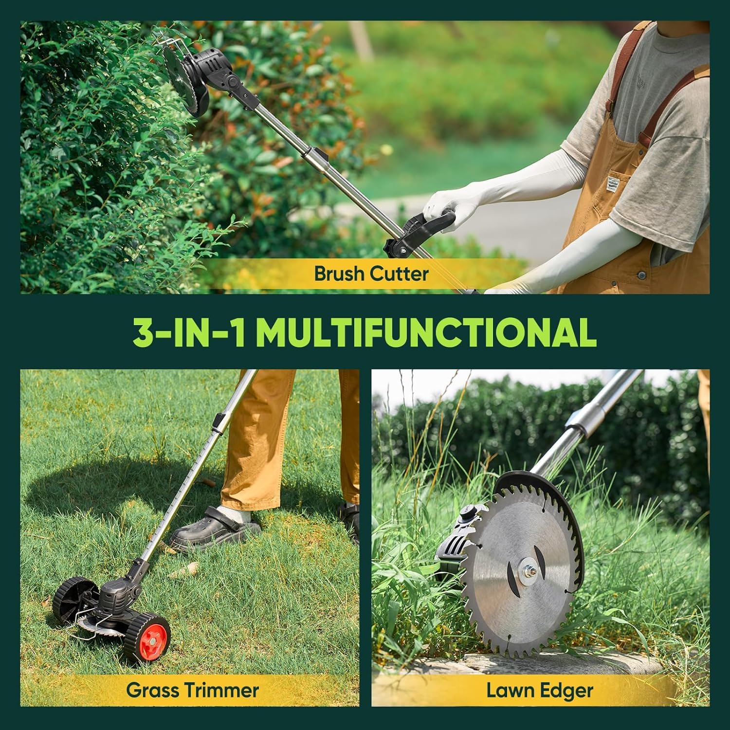 SakerPlus plastic blade detail for gentle lawn mowing without turf damage