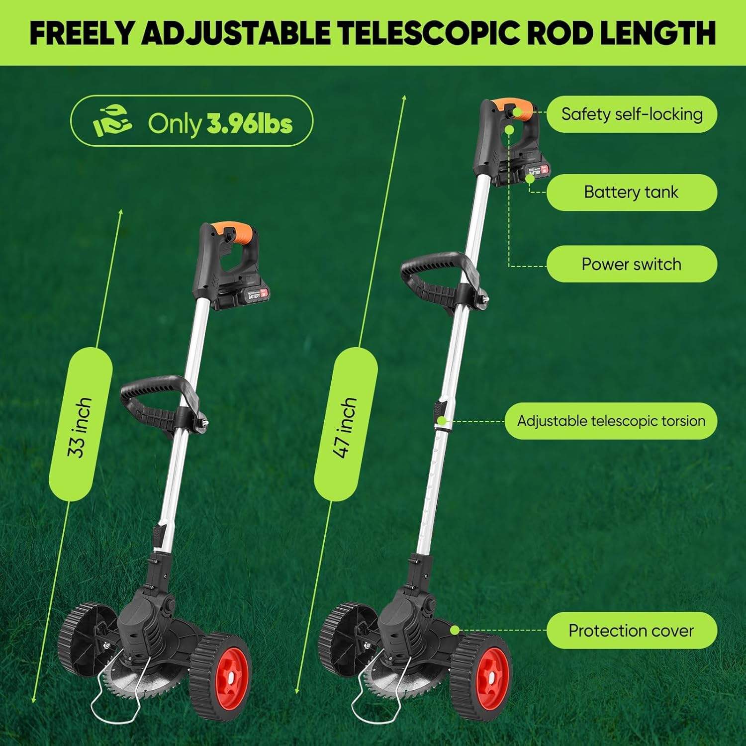SakerPlus detachable wheels and ergonomic handle for easier control