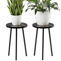 SAKSUN front view of two plant stands showing compact corner benefit