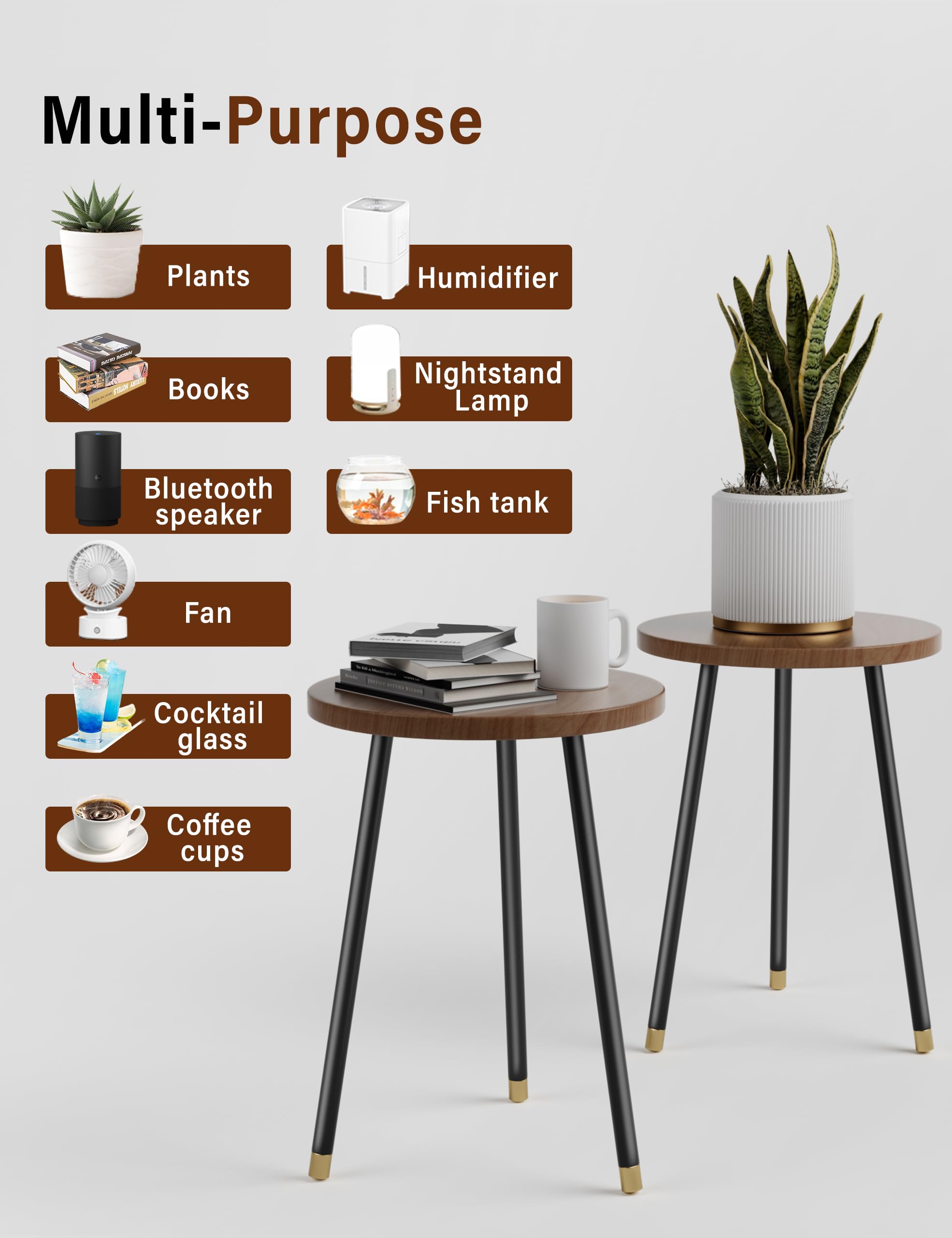SAKSUN stand next to a pot to show size scale and compact space-saving advantage