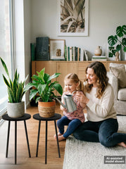 SAKSUN plant stand placed in corner living room improving space and display