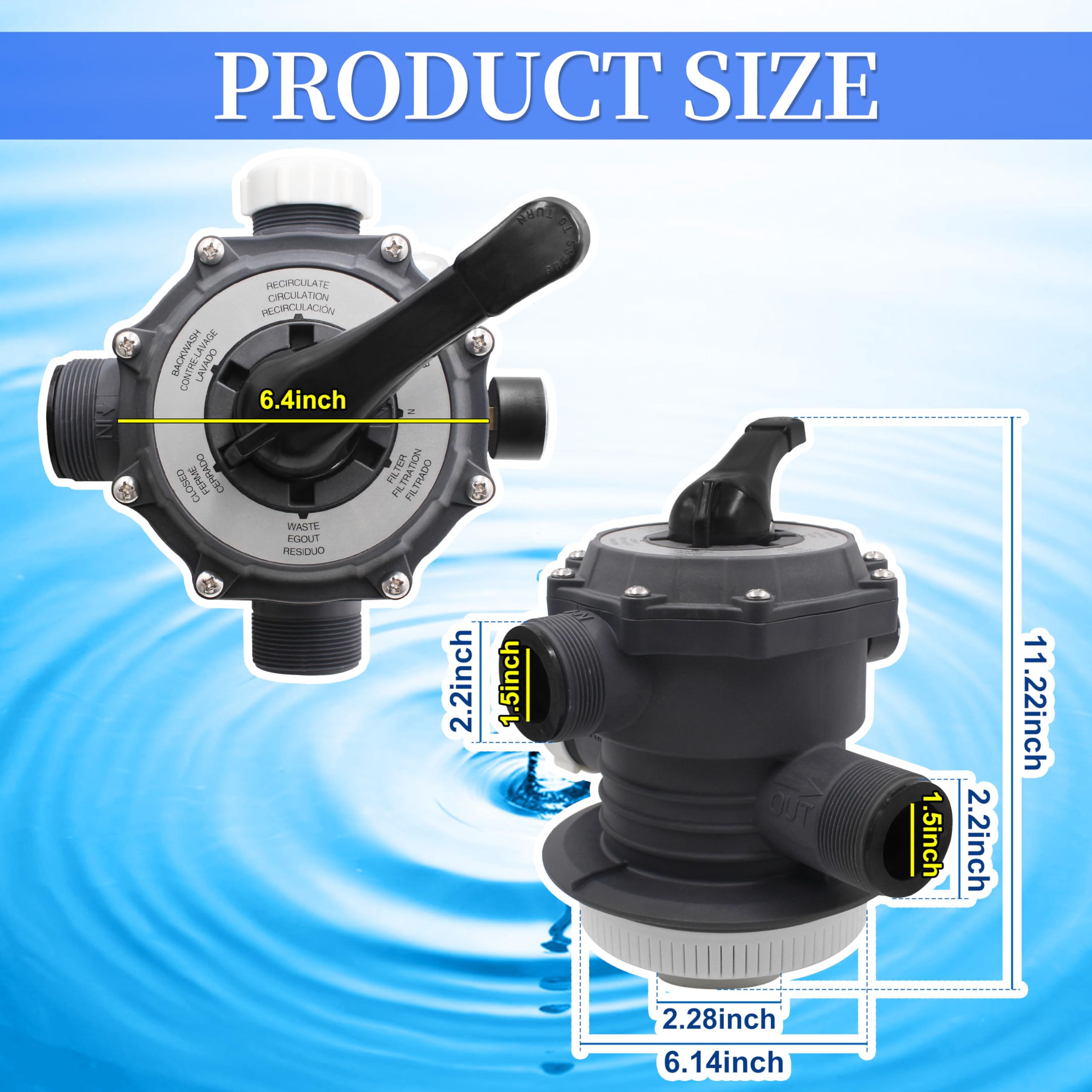 salangid valve scale and dimensions to help check fit and installation space