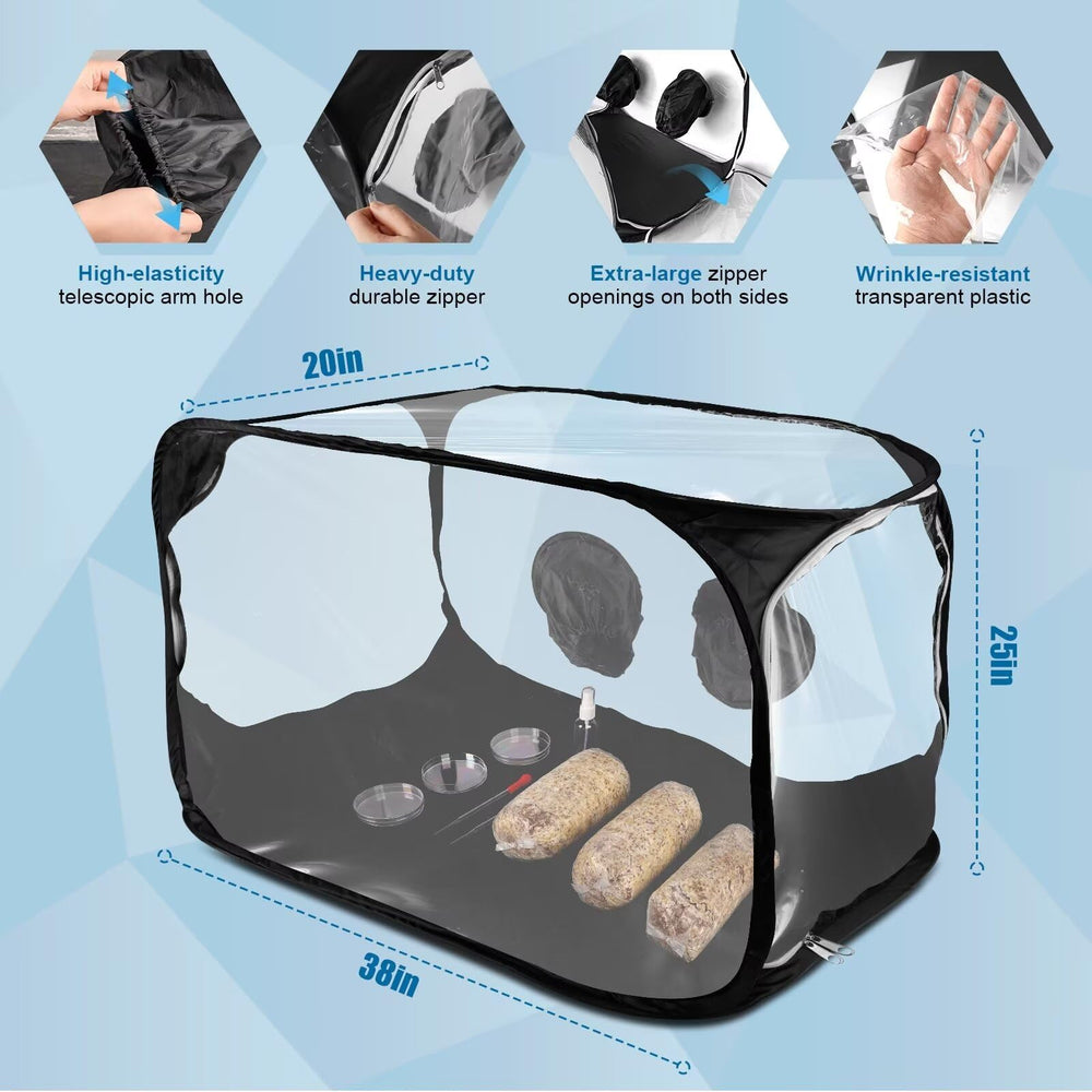Salcod included thermometer and spray bottles for monitoring and humidifying