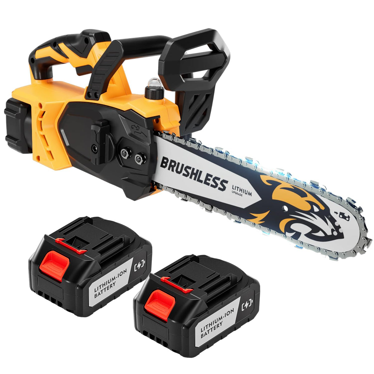 SALEM MASTER front view of 12-inch chainsaw showing compact portable design benefit