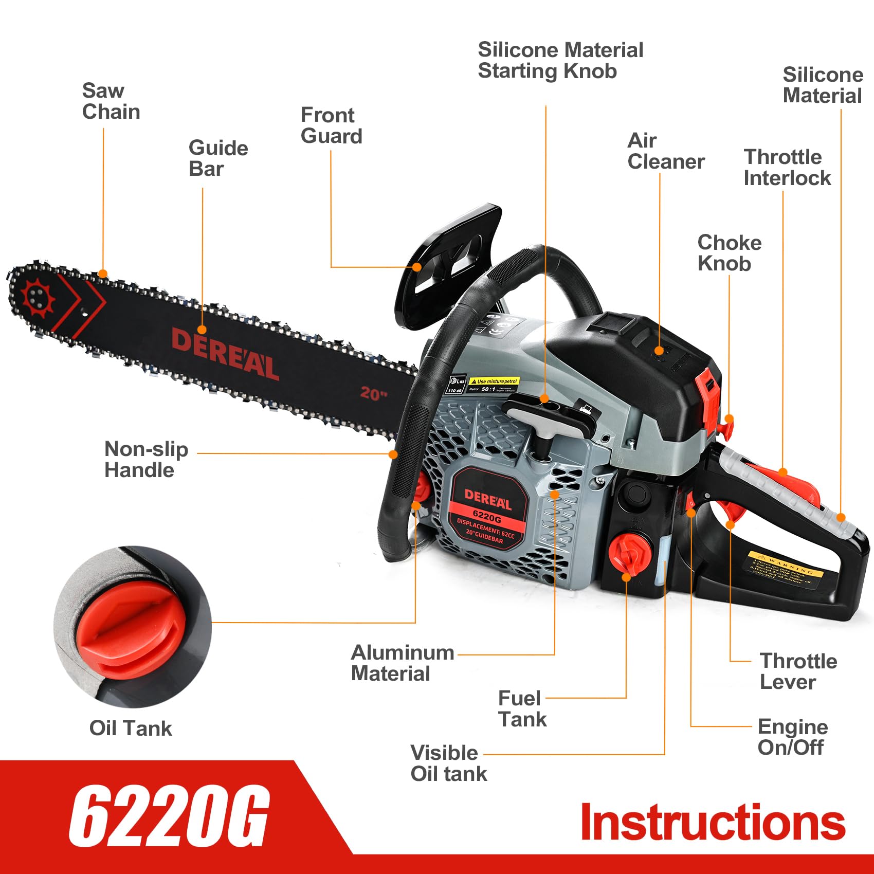SALEM MASTER handle and controls detail demonstrating comfortable, safe grip