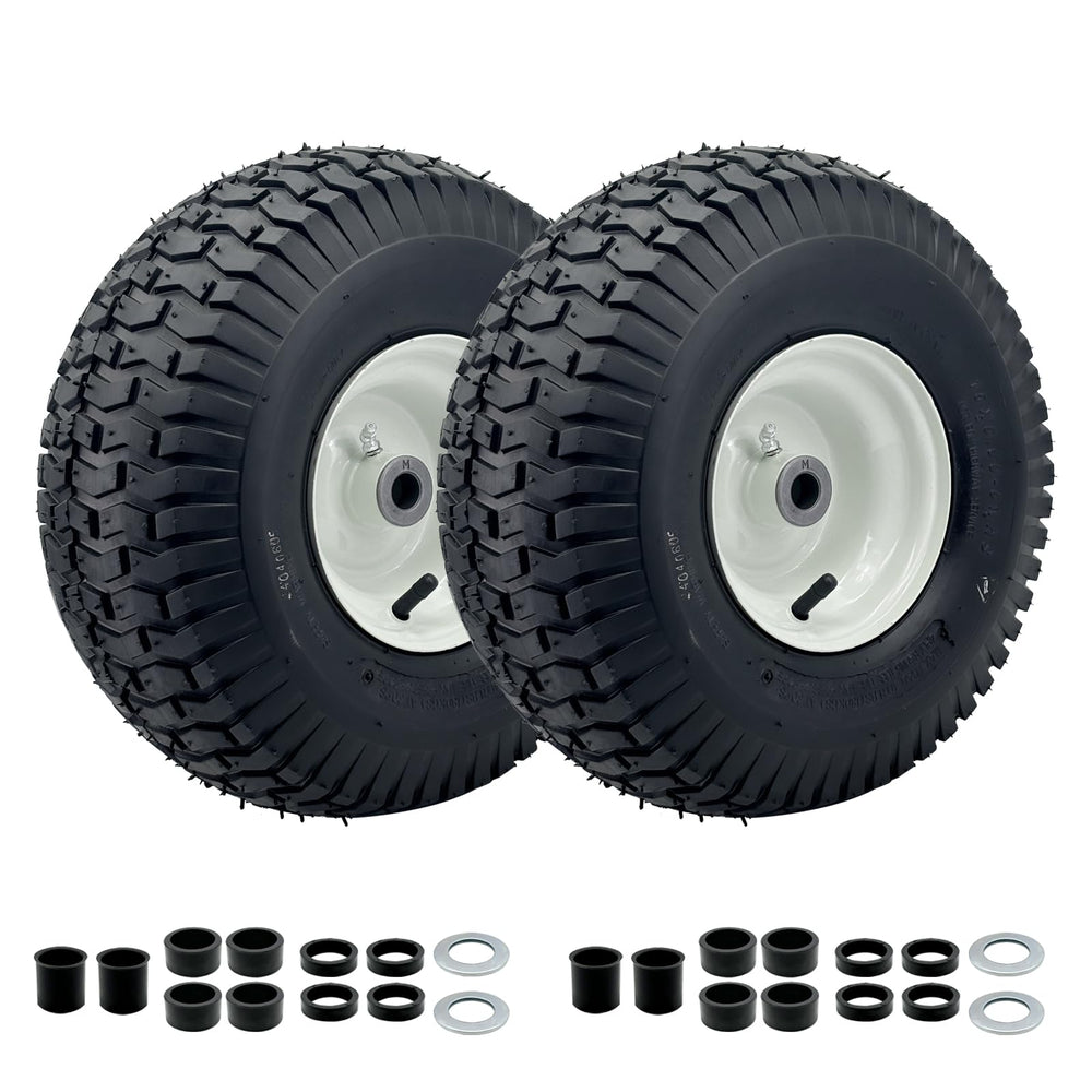 SALUTE UA front view of 15x6.00-6 wheel assembly showing ready-to-install fit