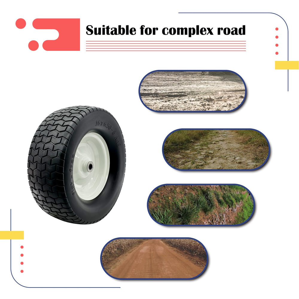 SALUTE UA wheel on garden tractor in yard showing dependable performance