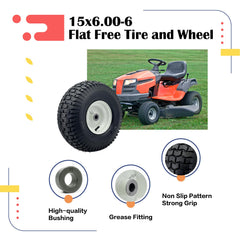 SALUTE UA wheel installed on riding mower for reliable lawn performance