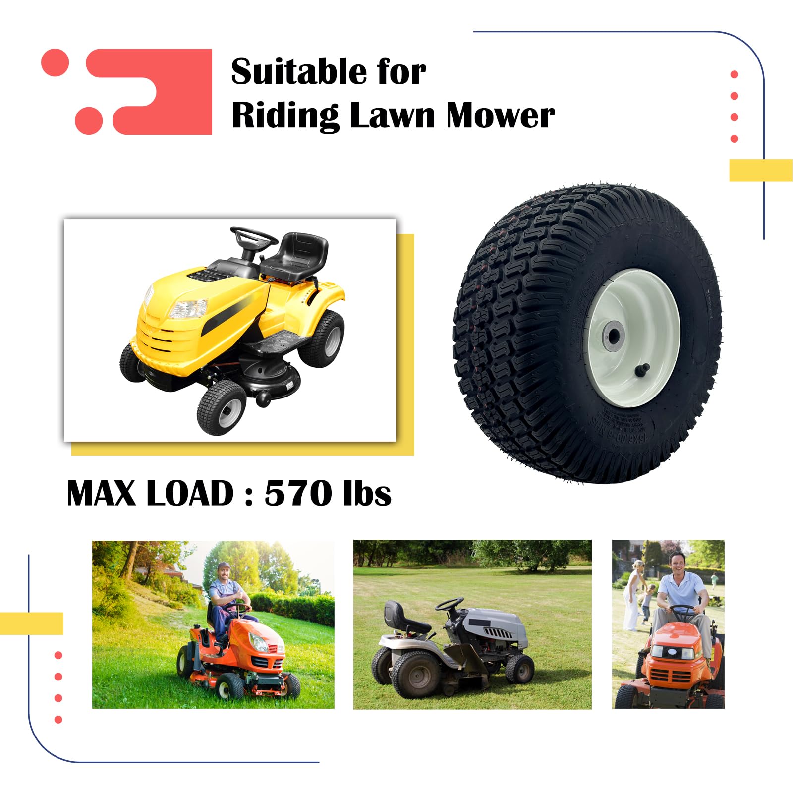 SALUTE UA mounted on riding mower front showing ready-to-install fit