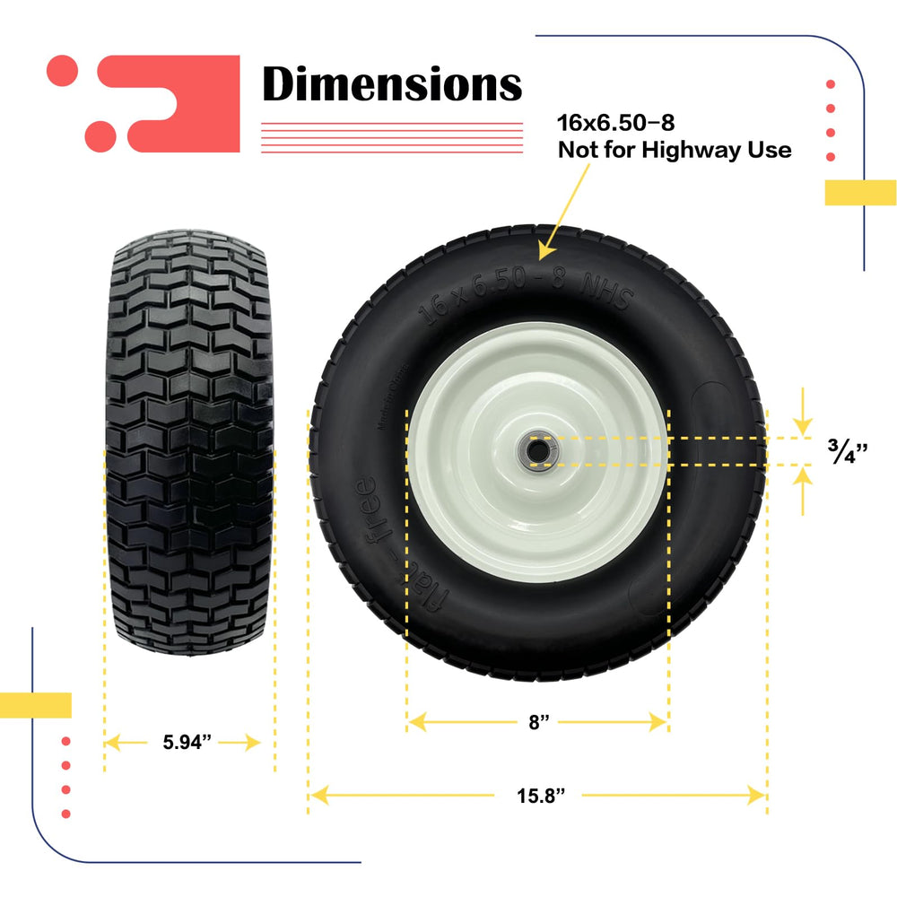 SALUTE UA side profile of wheel highlighting 5.8 inch width and turf tread benefits