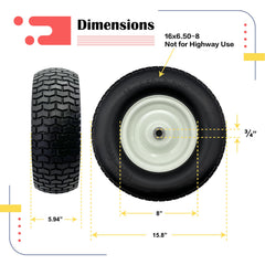 SALUTE UA side profile of wheel highlighting 5.8 inch width and turf tread benefits