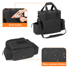 samdew bag molle webbing detail enabling expandable pouches for modular storage benefit