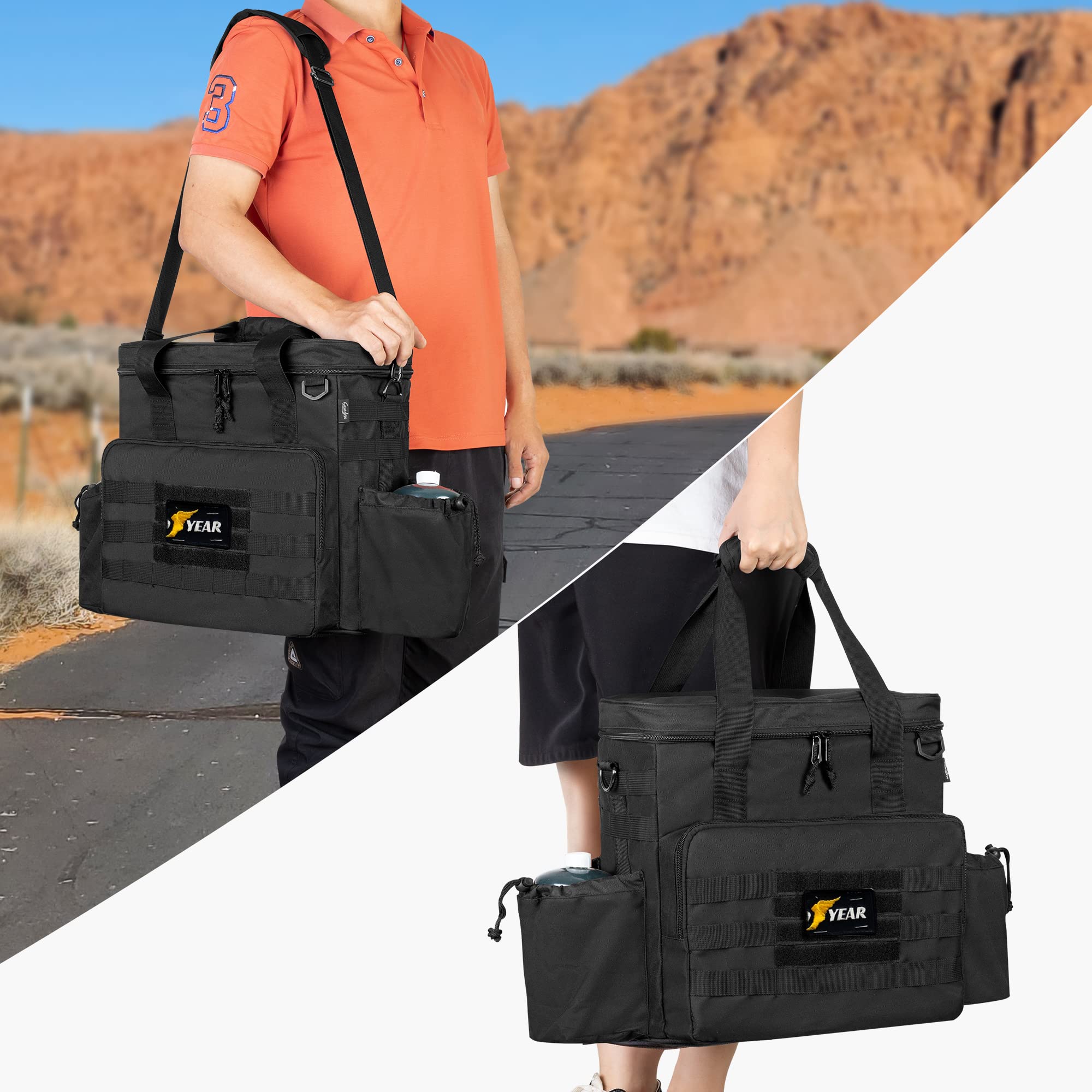 samdew bag padded handle and detachable strap offering comfortable carry benefit