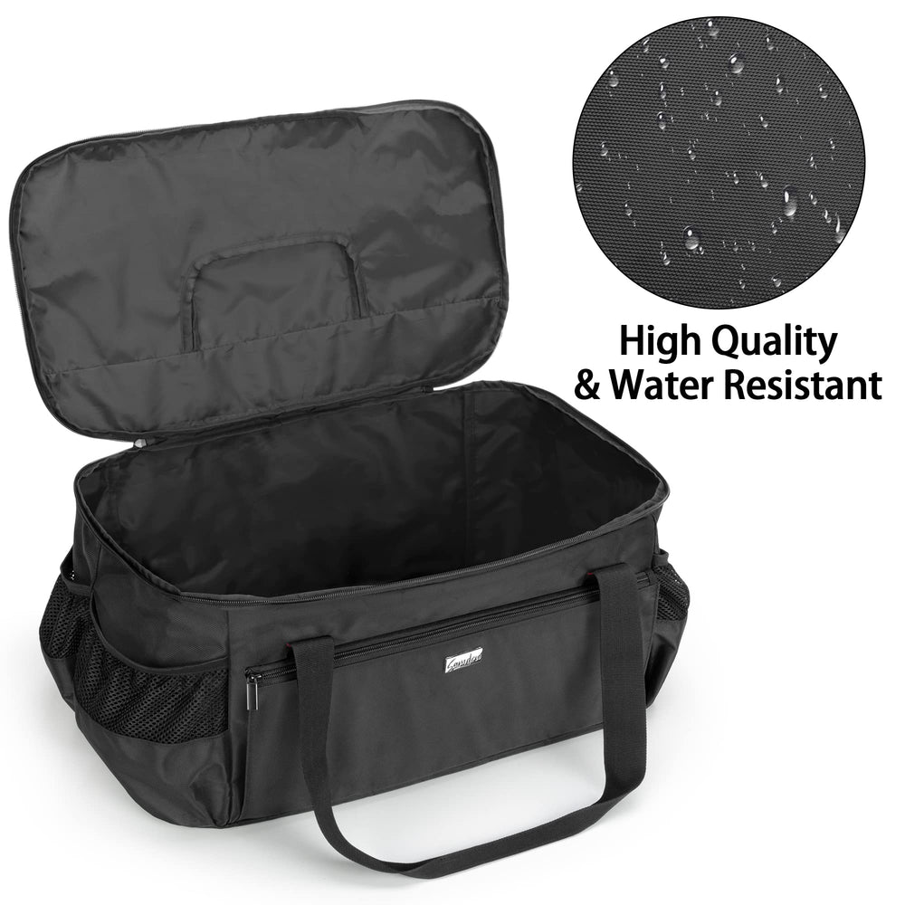 samdew front pocket with grill tools organized for convenience