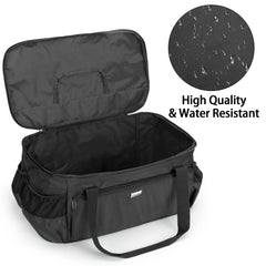 samdew front pocket with grill tools organized for convenience