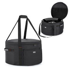 samdew front view packed bag showing neat storage benefit