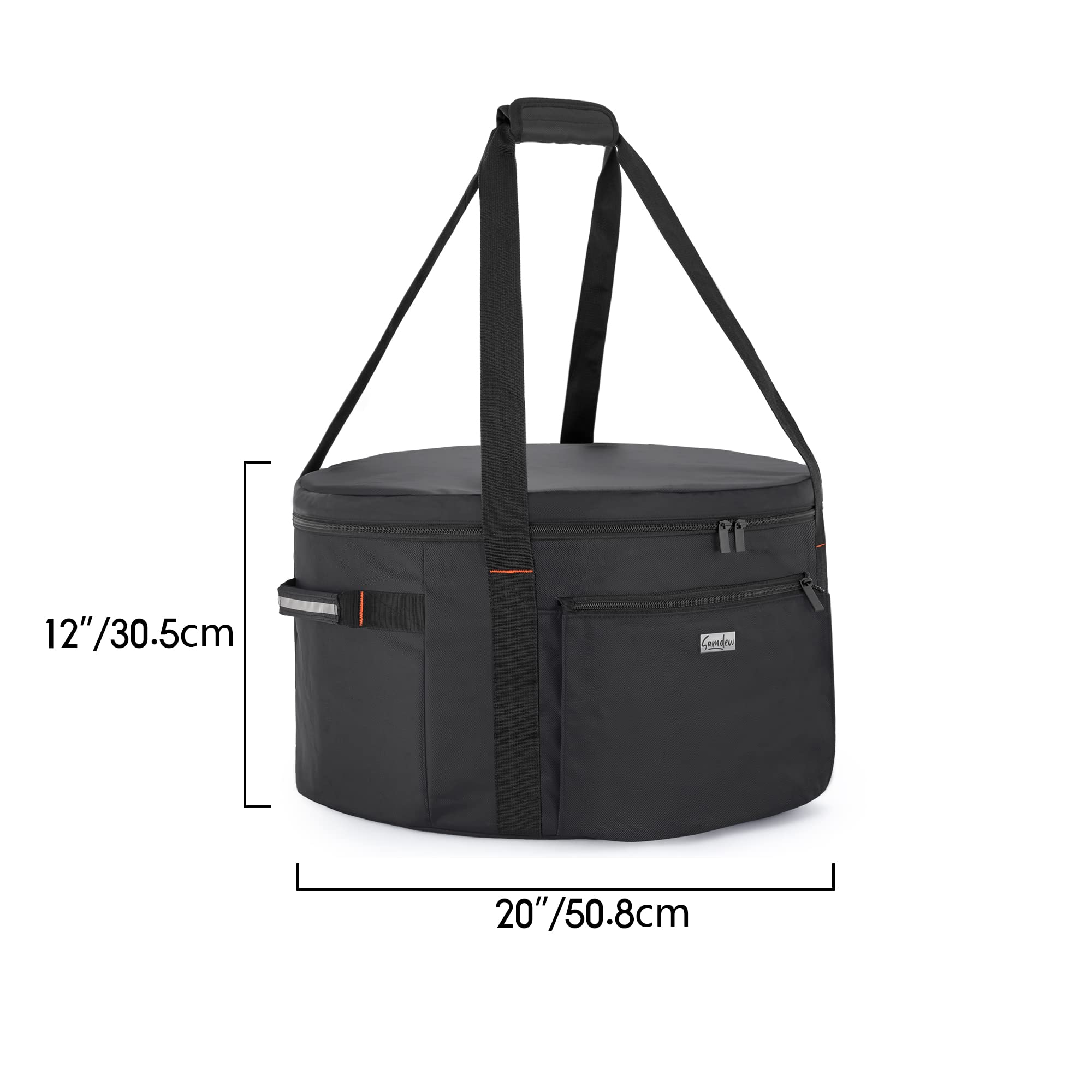 samdew open bag showing interior space for secure equipment storage