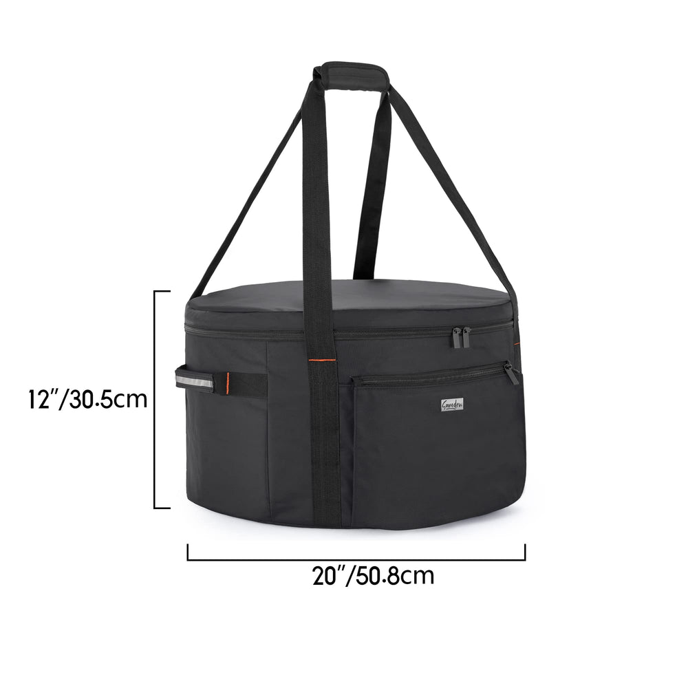 samdew open bag showing interior space for secure equipment storage