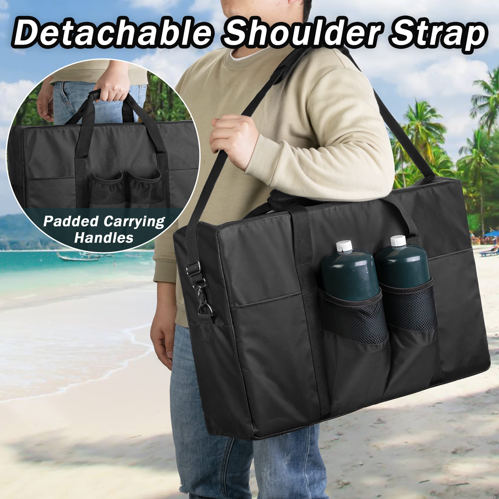 samdew padded handles and detachable strap for comfortable carrying