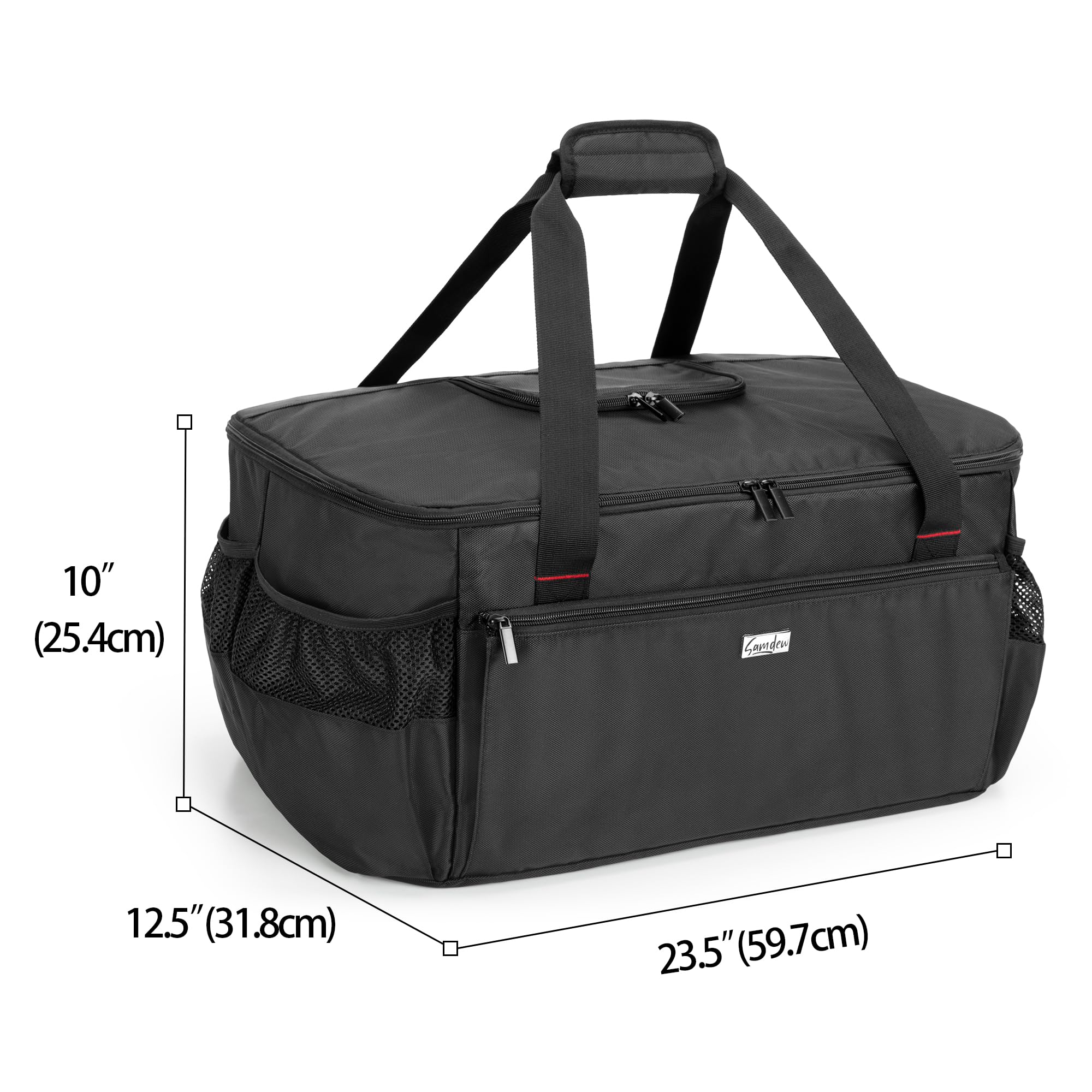 samdew bag beside camp chair showing size and portability benefit