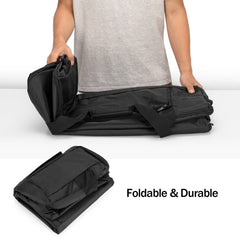 samdew top opened by double zipper provides easy grill access and packing