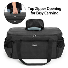 samdew bag open top with u-shaped zipper for easy loading