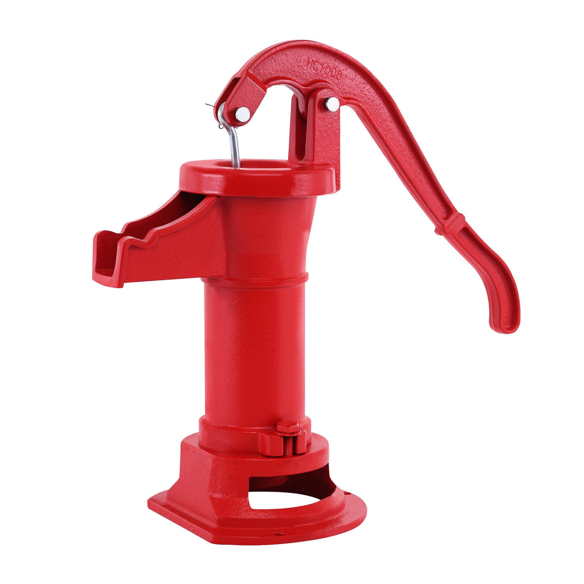 Samger front view red pump showing classic look and durable design