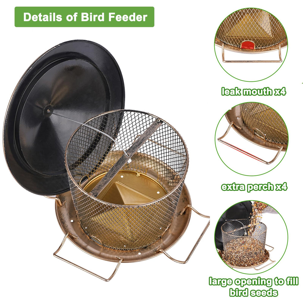 Samhe feeder hanging in garden showing attractive, durable outdoor look