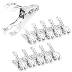 Samhopo front view of 60 pack clips showing durable stainless construction and quantity