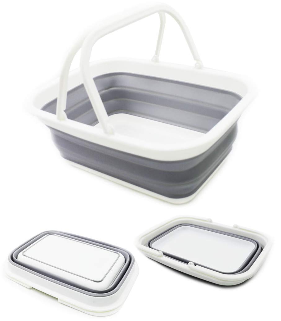 SAMMART front view of tub showing compact, portable design and easy carry benefit