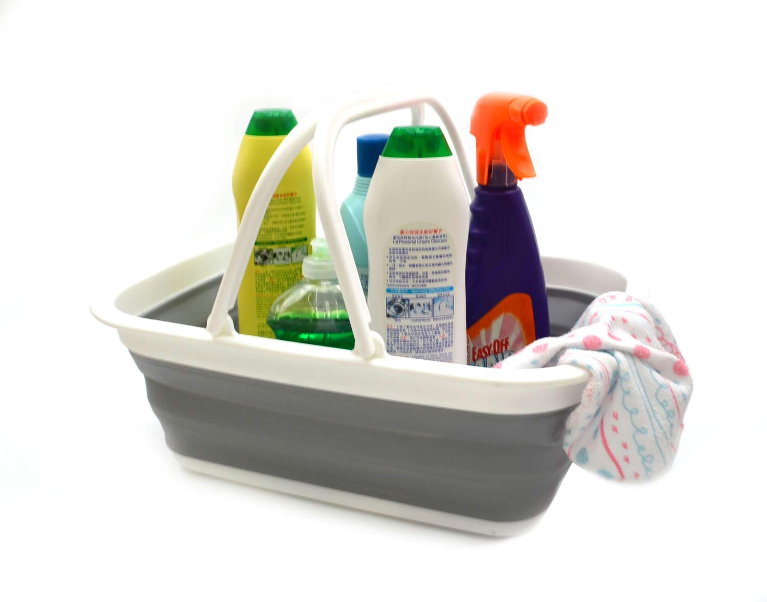 SAMMART folded tub stored in car trunk showing clutter control and travel readiness