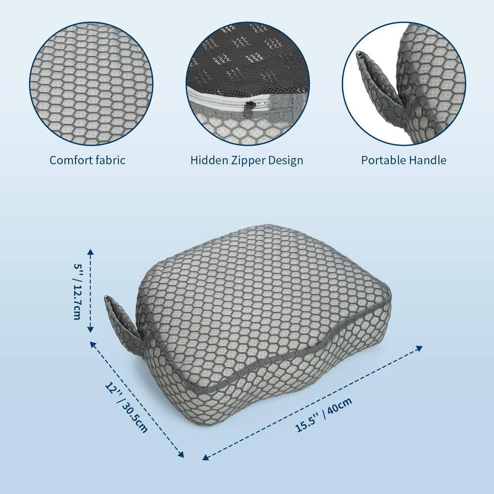 Samplife hidden reinforced zipper detail that allows easy cover removal