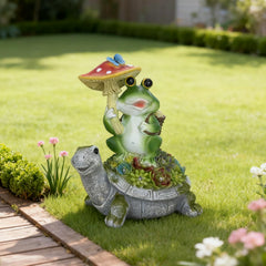 SAMPU CRAFT close-up of frog face, highlights detailed paint and cheerful character