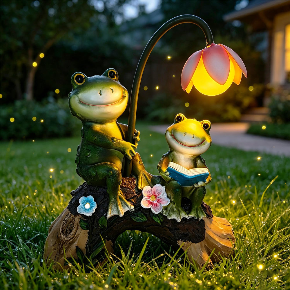 SAMPU CRAFT front view of frog pair adding whimsical charm