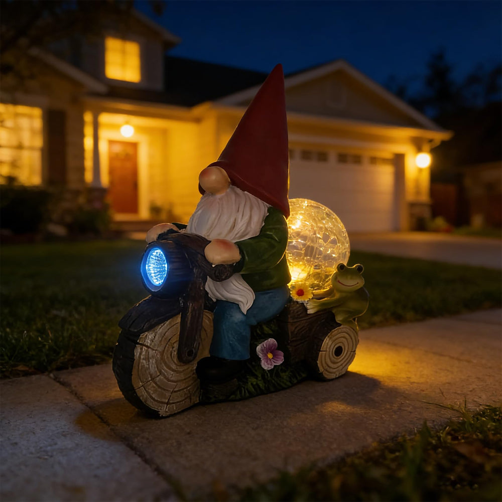 SAMPU CRAFT in garden setting among flowers adding whimsical charm and light