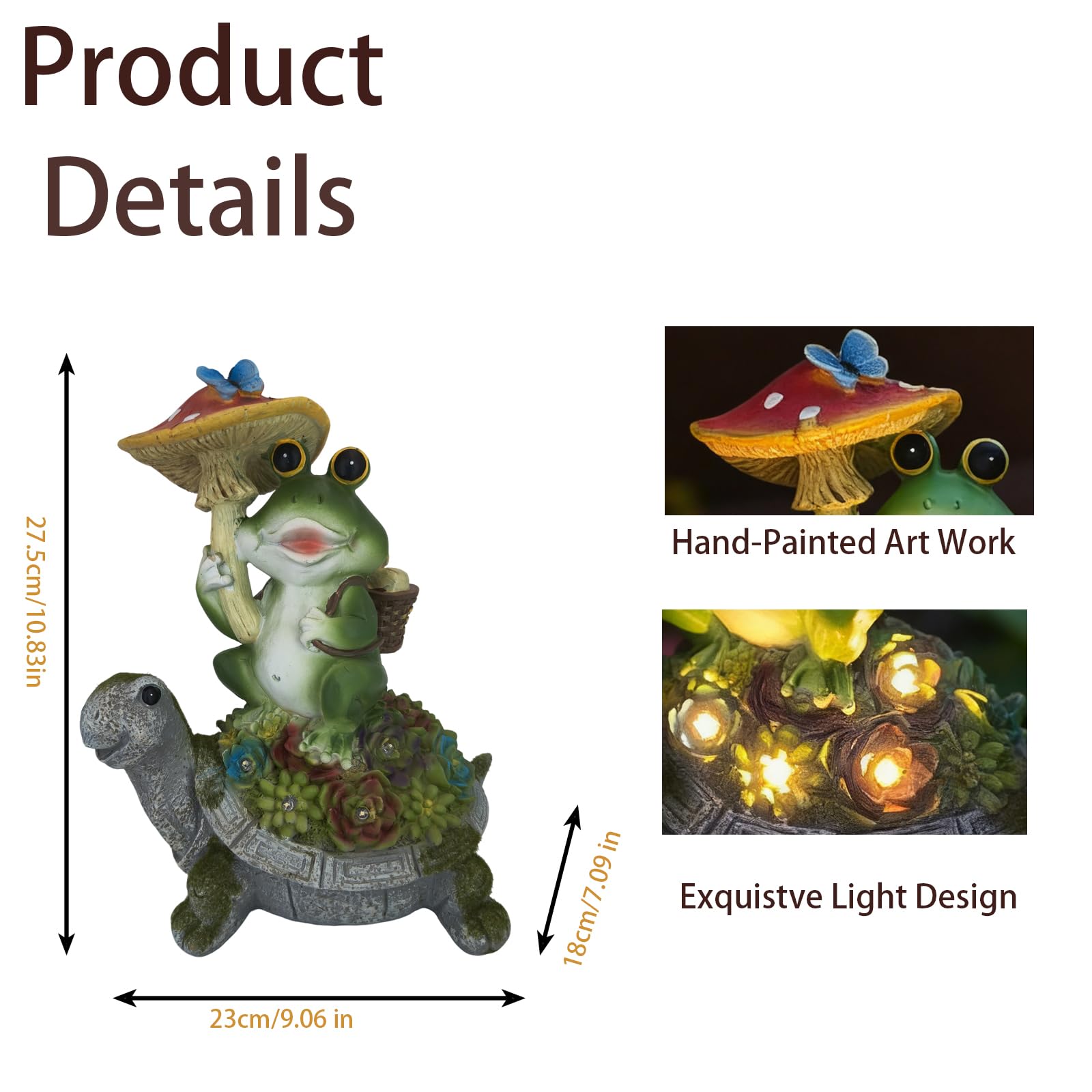 SAMPU CRAFT packaging and label, ready-to-display outdoor statue with instructions